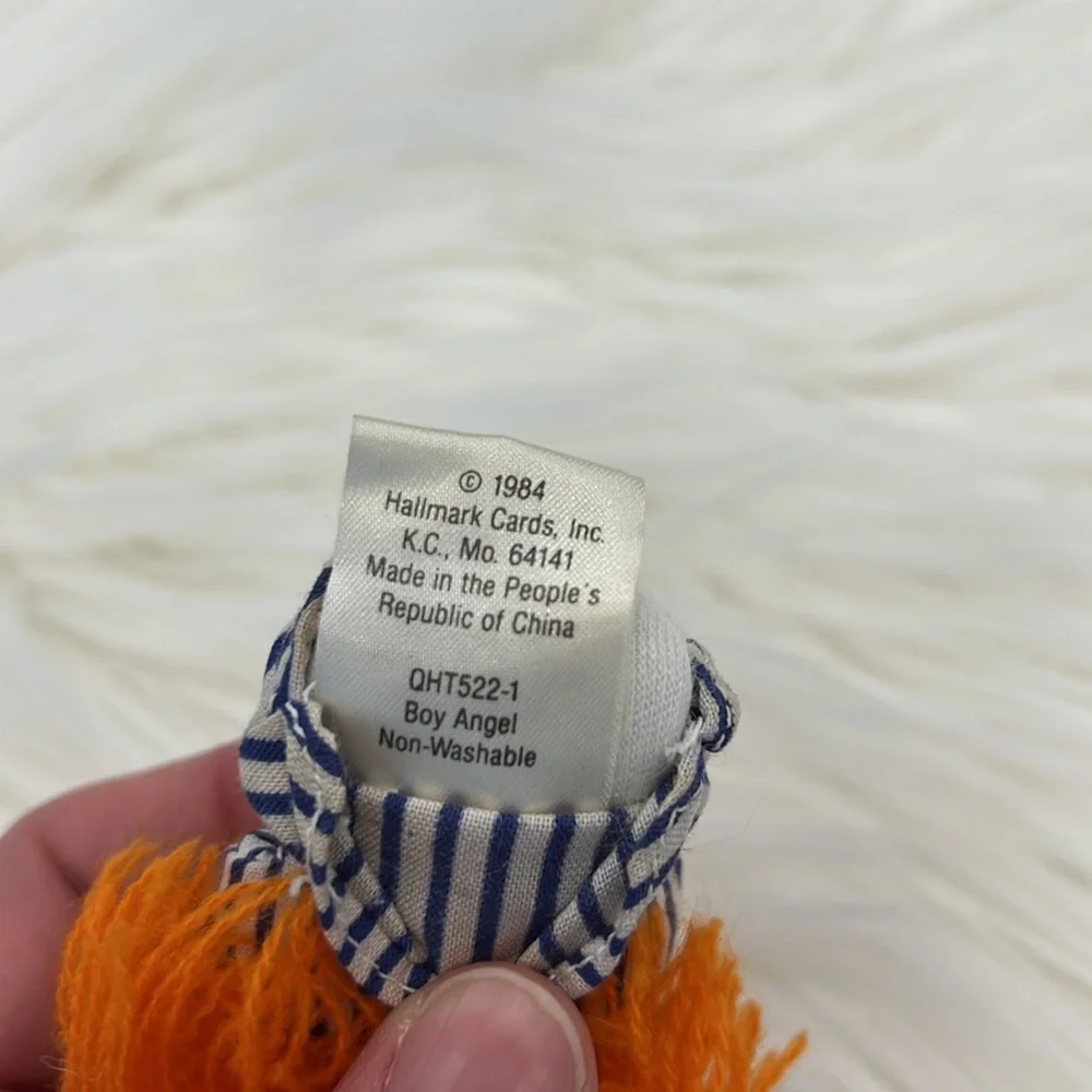 💝 Angel Ornament Orange Hair Blue Striped Dress HALLMARK 💝 $1 when Bundled 💝